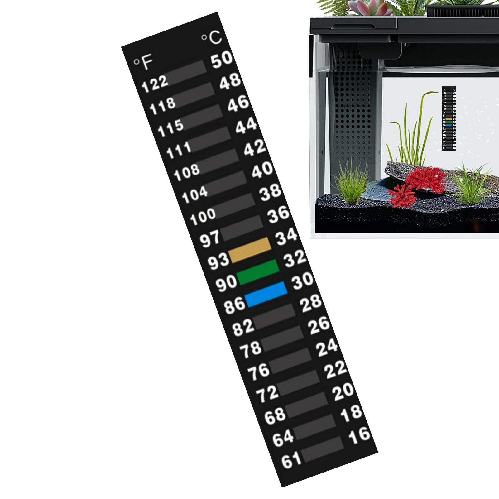 Temperature Strip Thermometer - 温度ストリップLCD環境追跡ステッカー水槽冷蔵庫冷凍庫用温度検出ストリップ