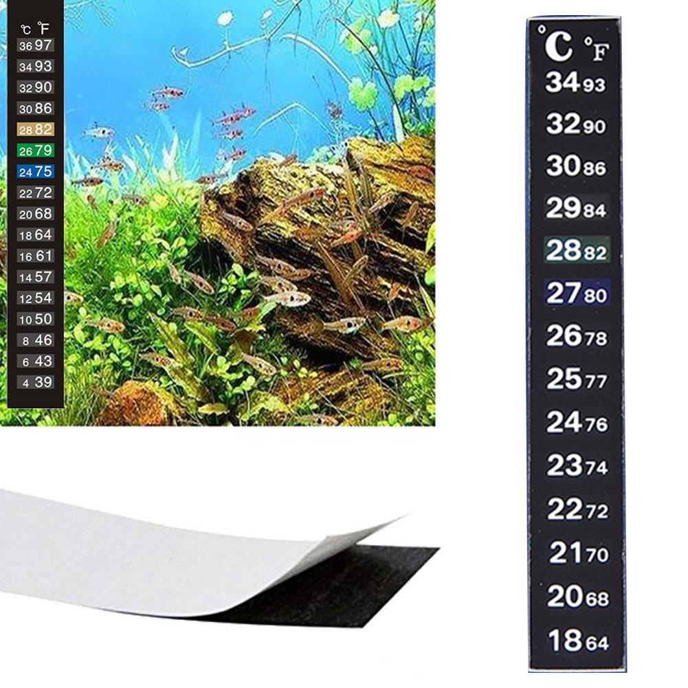 Temperature Strip Thermometer - 1 個デジタル水族館ホームスティックオン温度計水槽ストリップデュアルスケール C/F 変色温度測定ステッカーツール