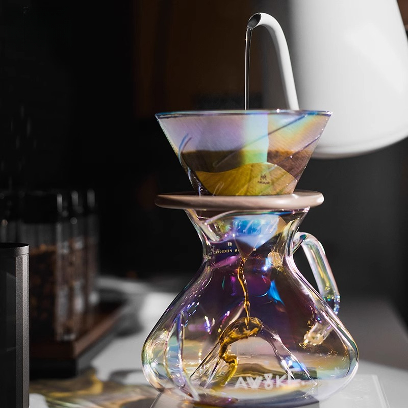 Coffee Equipment V60 - プアオーバーコーヒーメーカー ガラス製コーヒーサーバー V60ドリッパーフィルターペーパー付き 手動ハンドドリップコーヒーメーカーセット