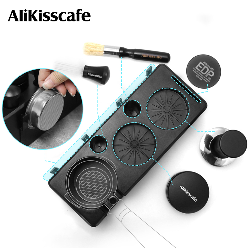 Coffee Equipment Holder - AliKisscafe コーヒータンピングステーションポルタフィルターホルダーエスプレッソフィルターバスケットラック 51 ミリメートル 54 ミリメートル
