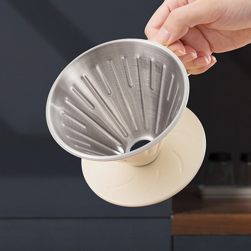 Coffee Equipment V60 - 1-2 人コーヒーフィルターカップステンレス鋼ハンドドリップフィルター V60 屋外コーヒーポットドリップフィルターカップバリスタアクセサリー