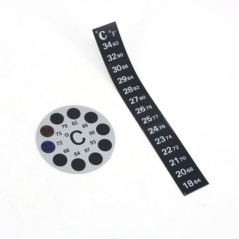 Temperature Strip Thermometer - 1 個 2 個水族館の水槽ストリップスティックオン変色温度計ステッカー粘着粘着デュアルスケールステッカー温度ツール v