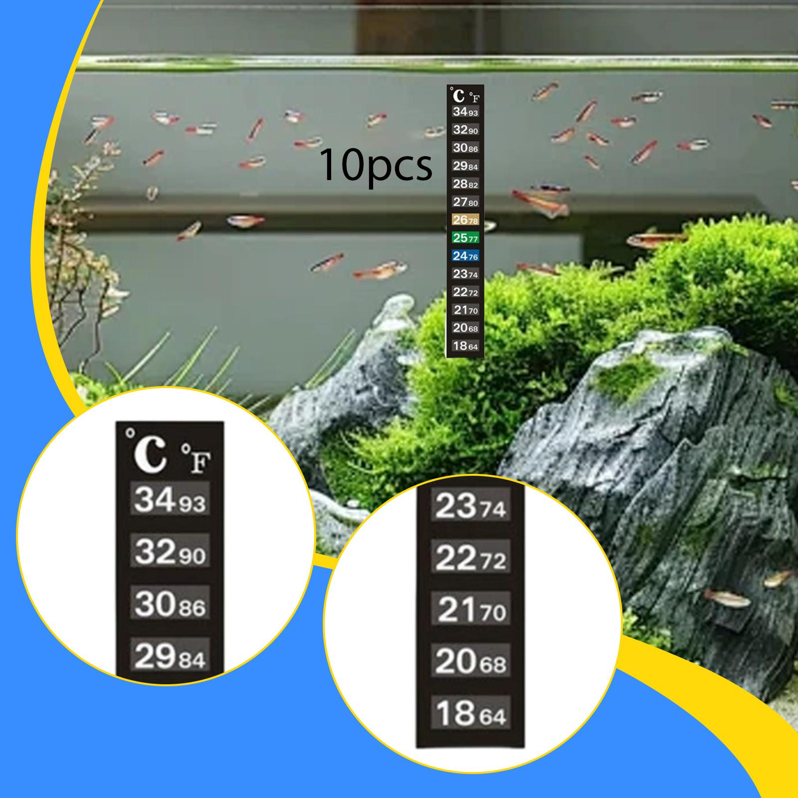 Temperature Strip Thermometer - 水族館の温度テストストリップ デジタルインジケーターステッカー 水槽の水の管理に読みやすい