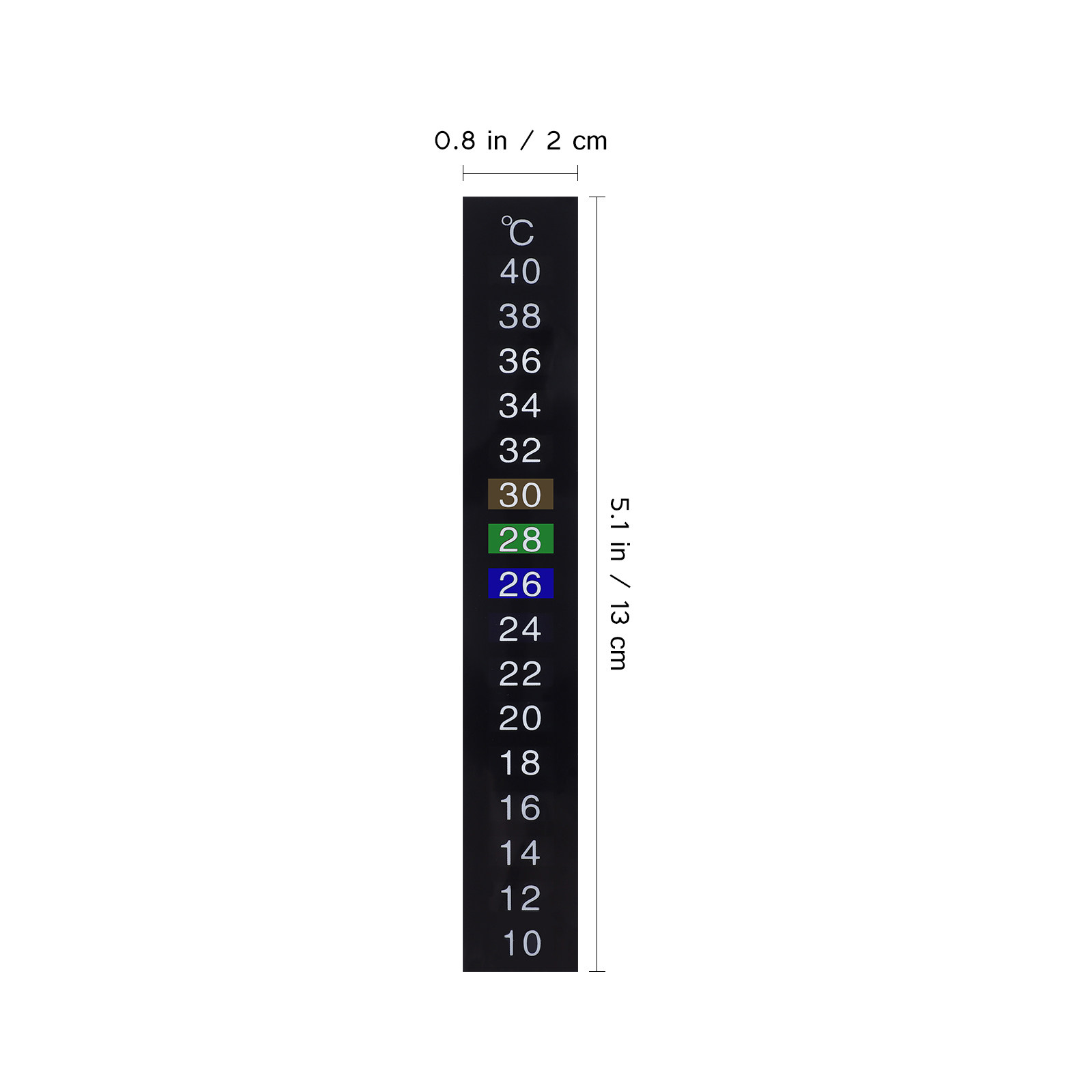 10個入り温度計スティック 伝統的な粘着式 水族館 魚タンク - Temperature Strip Thermometer のレビューと価格