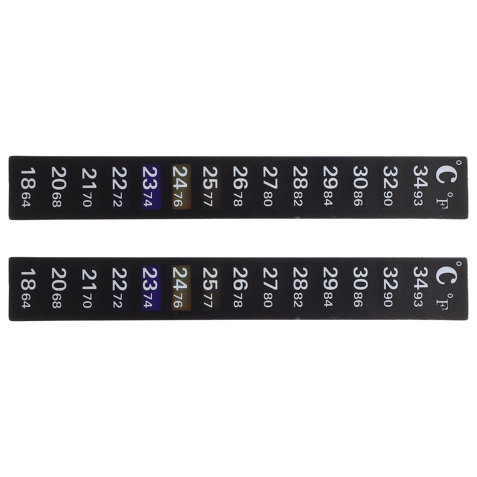 2枚入り水槽用温度計ストリップ、色が変わる正確な魚の温度測定 - Temperature Strip Thermometer のレビューと価格