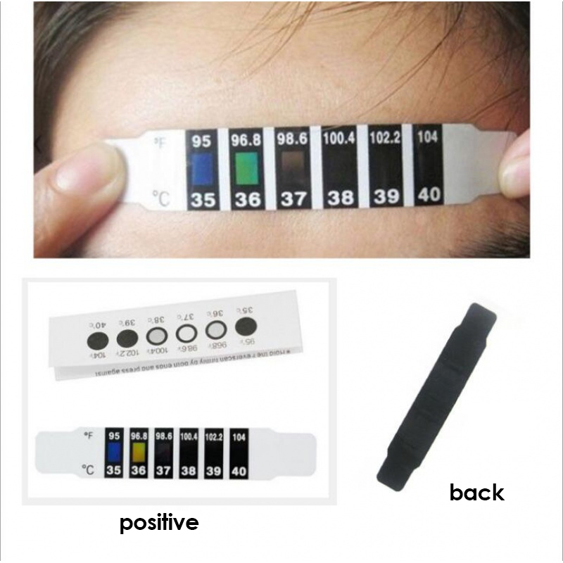 5 個子供額温度測定ステッカー変色ストリップ表示変色温度計ヘ - Temperature Strip Thermometer のレビューと価格