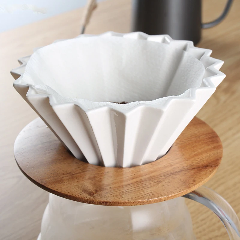 セラミックコーヒードリッパーコーヒーメーカー手作り折り紙コー - Coffee Equipment V60 のレビューと価格