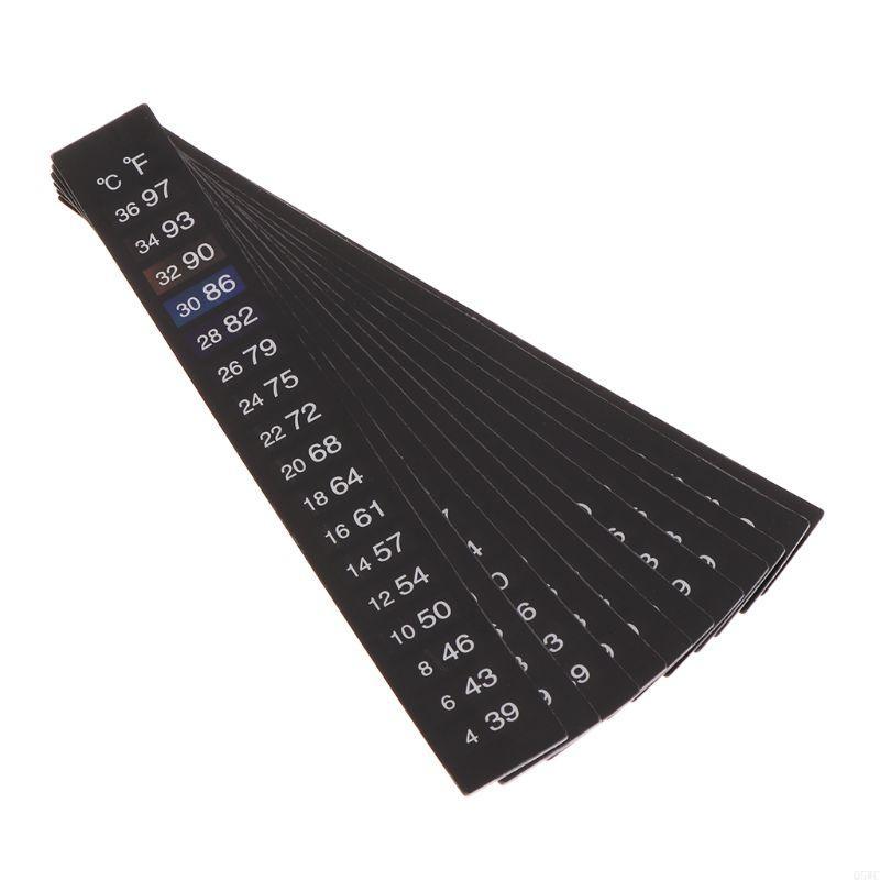 10 パック水族館温度計ステッカー魚タンク温度ストリップ粘着 - Temperature Strip Thermometer のレビューと価格