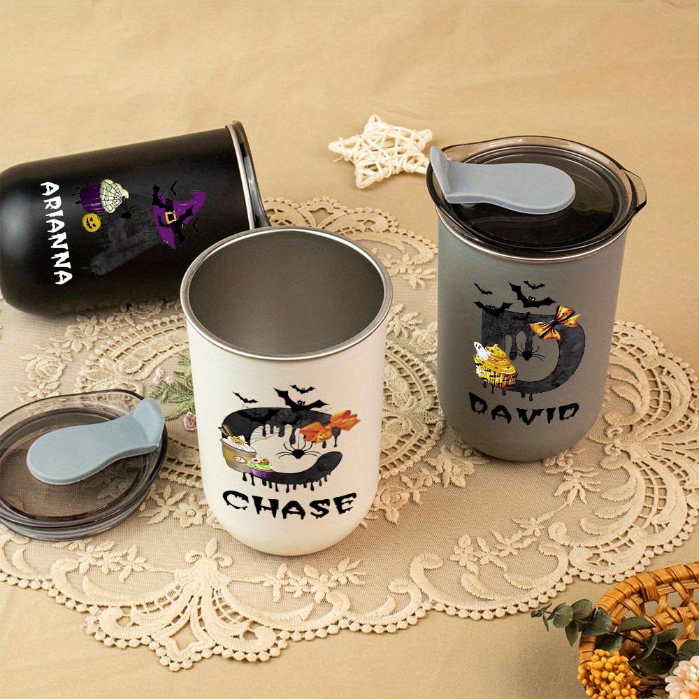 カスタムハロウィンモノグラム名入りステンレス製トラベルタンブ - Coffee Equipment Names のレビューと価格