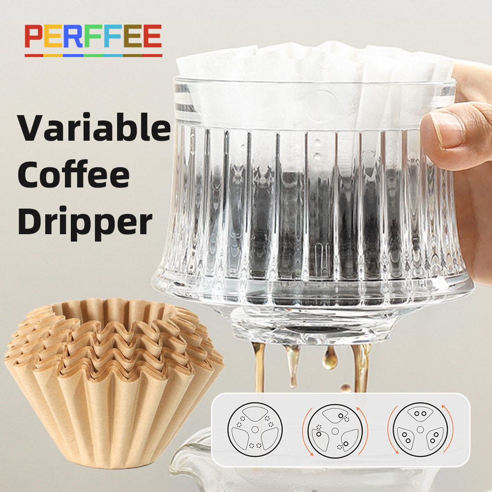 調整可能な速度のコーヒードリッパー フラットボトムドリッパー - Coffee Equipment V60 のレビューと価格