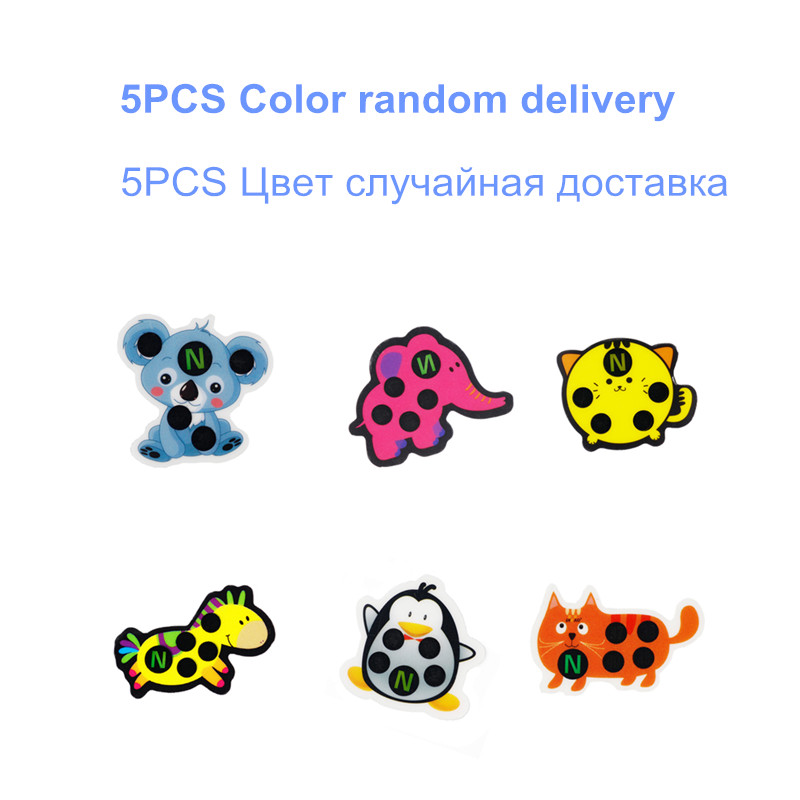 5 個赤ちゃんかわいい漫画動物ステッカー額ヘッドストリップボ - Temperature Strip Thermometer のレビューと価格