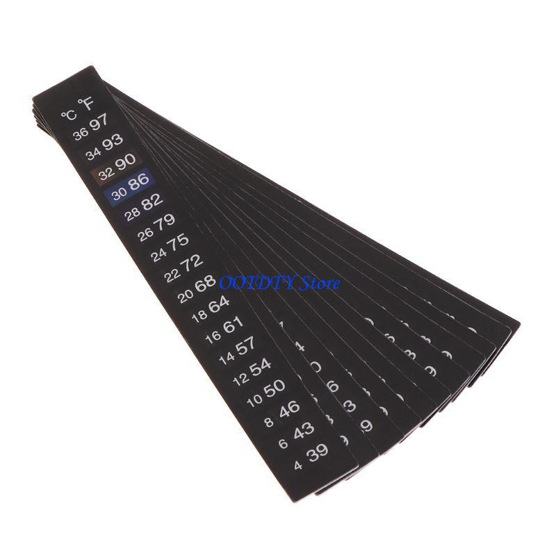 367a 10 PCSベッタステッカー温度計ツマメータースト - Temperature Strip Thermometer のレビューと価格