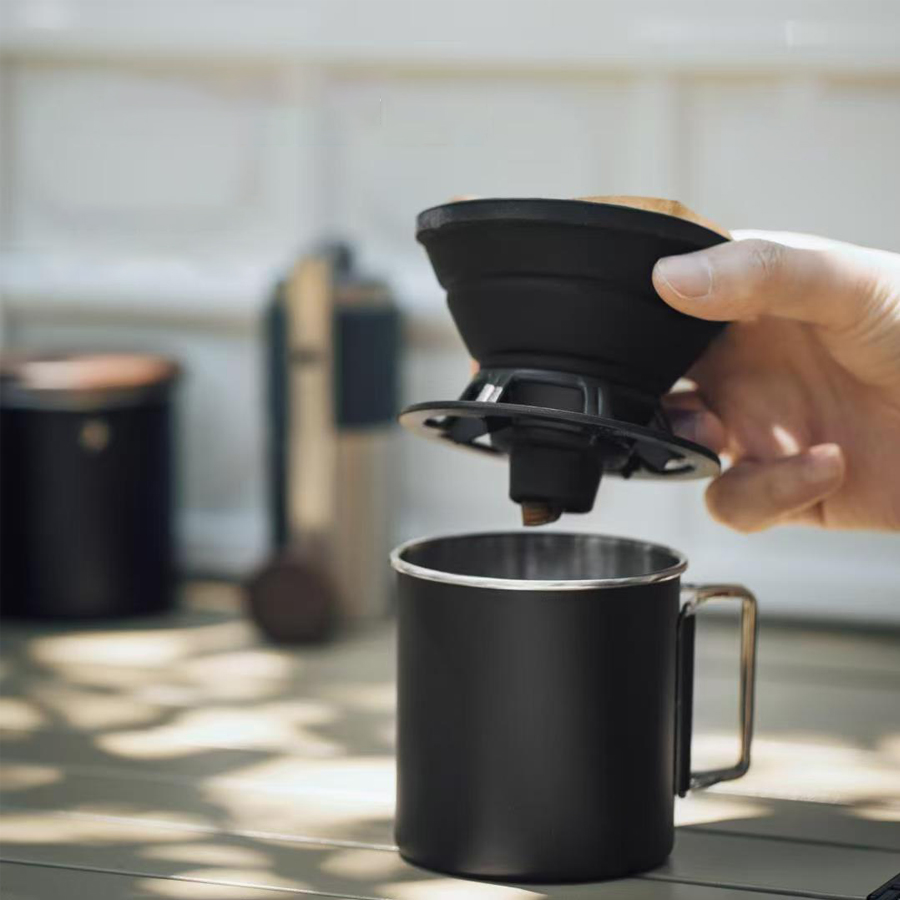 ポータブル再利用可能なコーヒードリッパーシリコンコーヒーフィ - Coffee Equipment V60 のレビューと価格