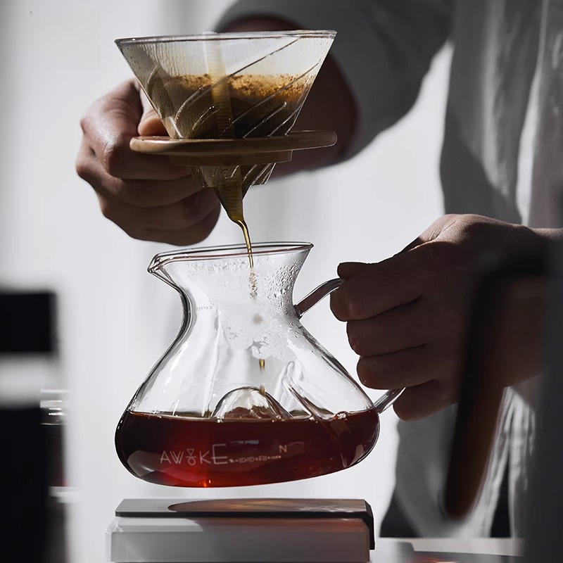 プアオーバーコーヒーメーカー ガラス製コーヒーサーバー V6 - Coffee Equipment V60 のレビューと価格