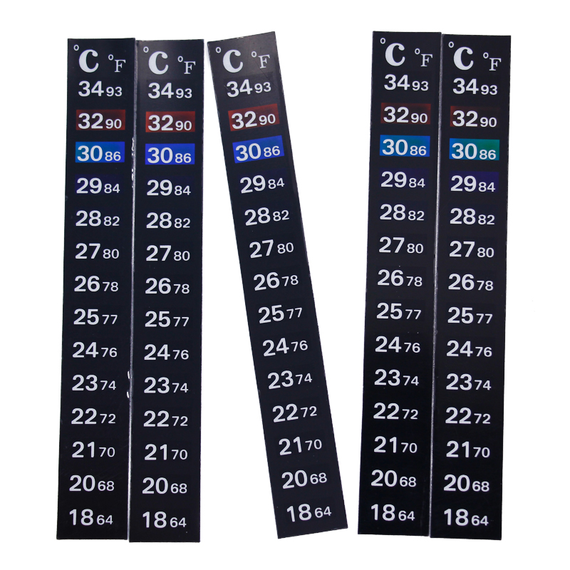 1/2/3/5 ピース/ロット変色温度計ストリップポータブル - Temperature Strip Thermometer のレビューと価格