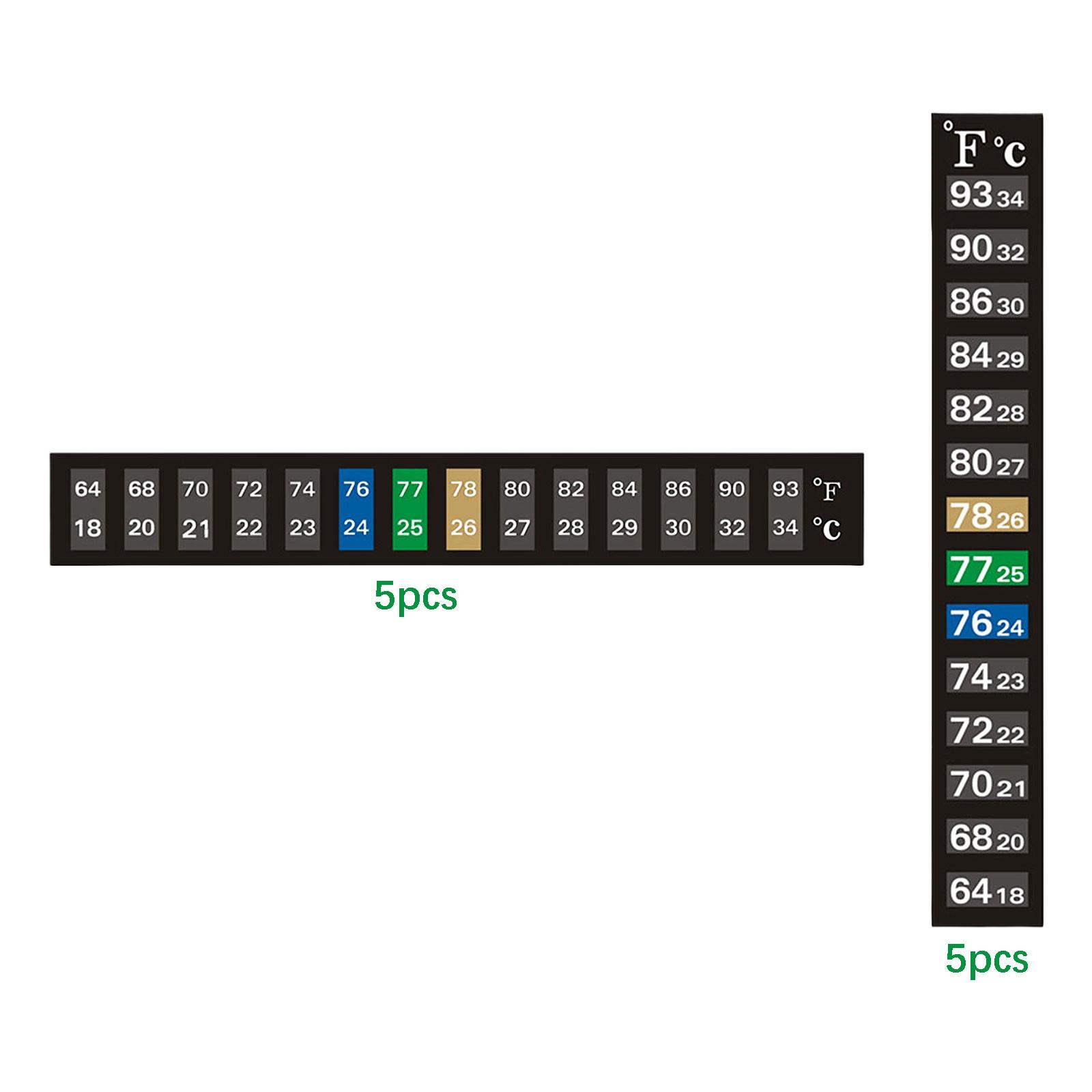 6x5x アクアリウム温度計ステッカー 温度インジケーター  - Temperature Strip Thermometer のレビューと価格