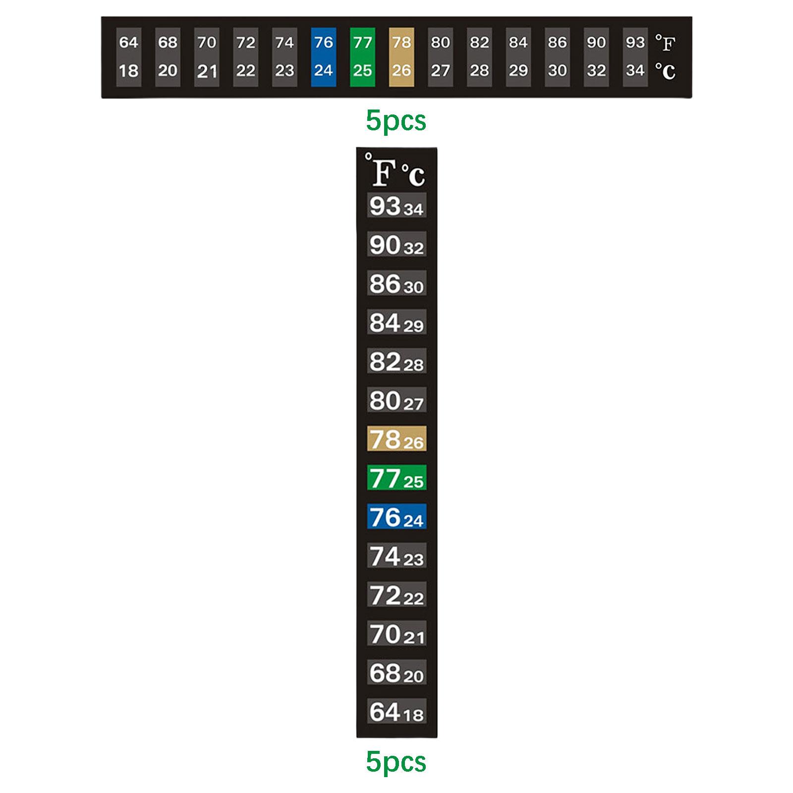 6x5x アクアリウム温度計ステッカー 温度インジケーター  - Temperature Strip Thermometer のレビューと価格