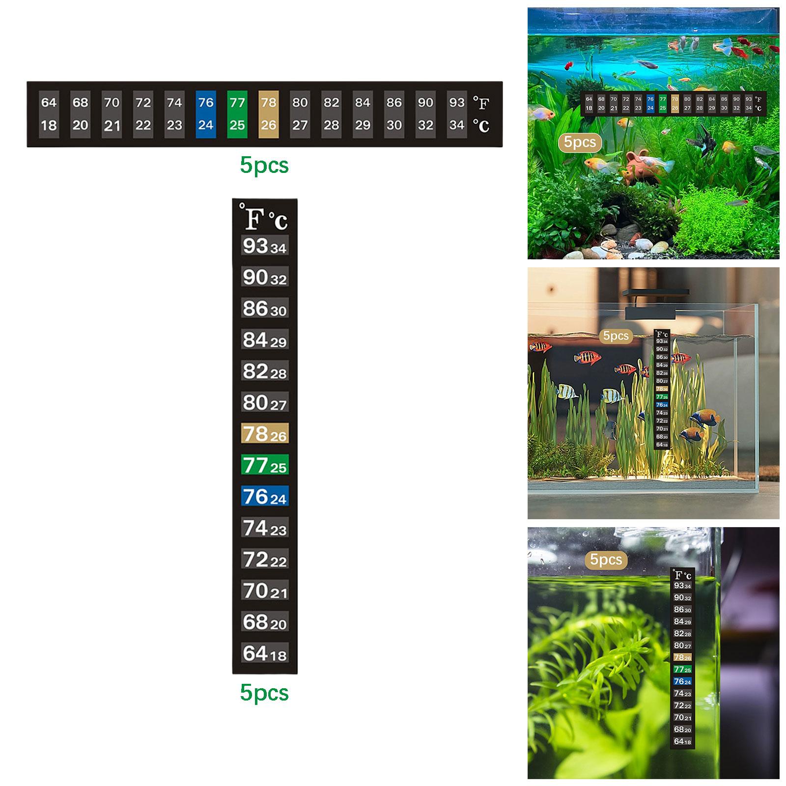 6x5x アクアリウム温度計ステッカー 温度インジケーター  - Temperature Strip Thermometer のレビューと価格