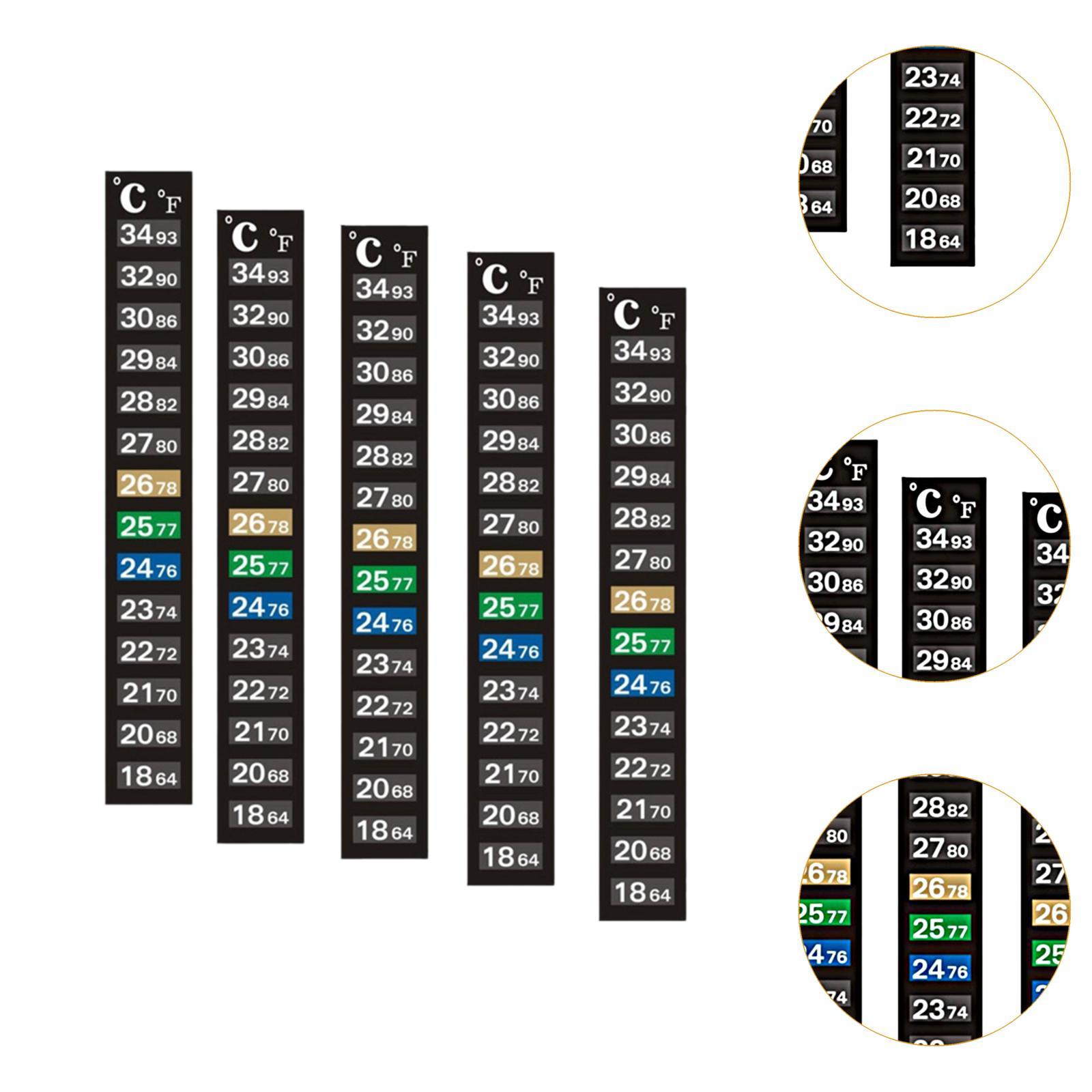 水槽温度計ストリップ温度インジケーター水槽ステッカー水槽加熱 - Temperature Strip Thermometer のレビューと価格