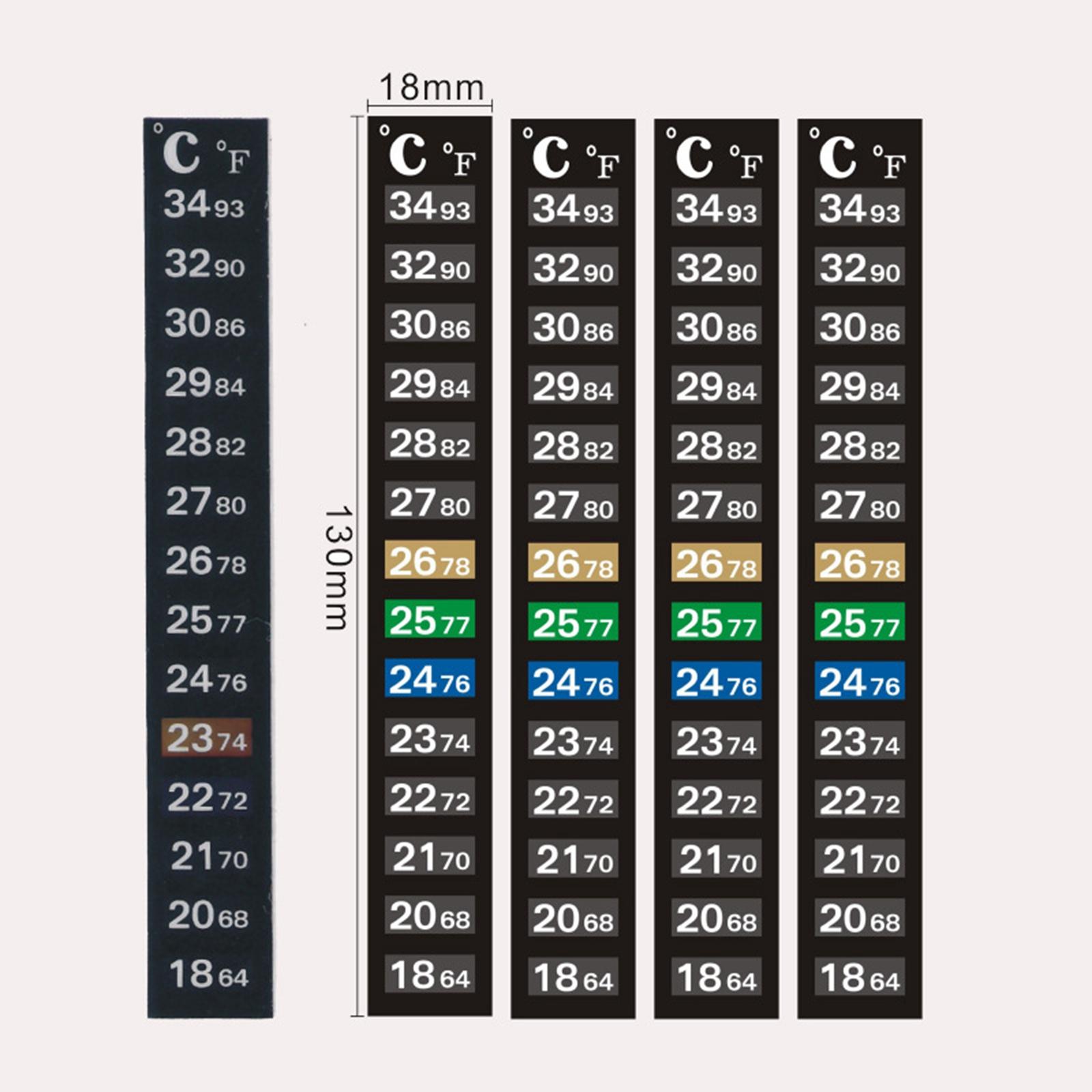 水槽温度計ストリップ温度インジケーター水槽ステッカー水槽加熱 - Temperature Strip Thermometer のレビューと価格