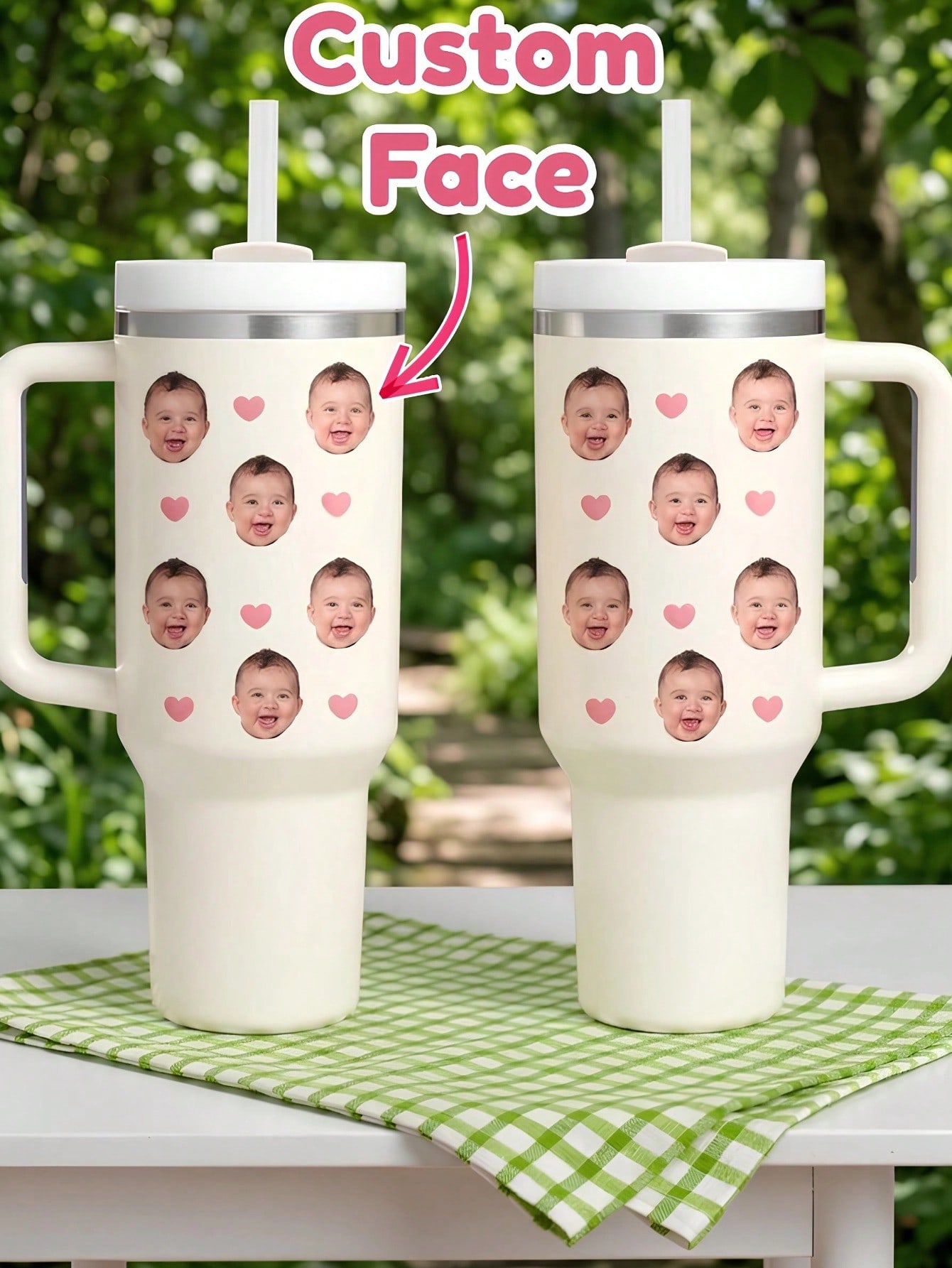 カスタムフェイス断熱タンブラー 40オンス ハンドルとストロ - Coffee Equipment Names のレビューと価格