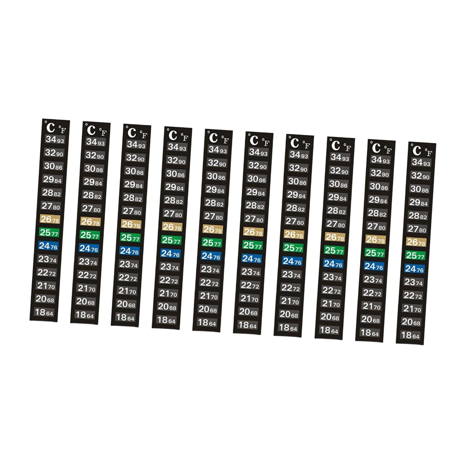水族館の温度テストストリップ デジタルインジケーターステッカ - Temperature Strip Thermometer のレビューと価格