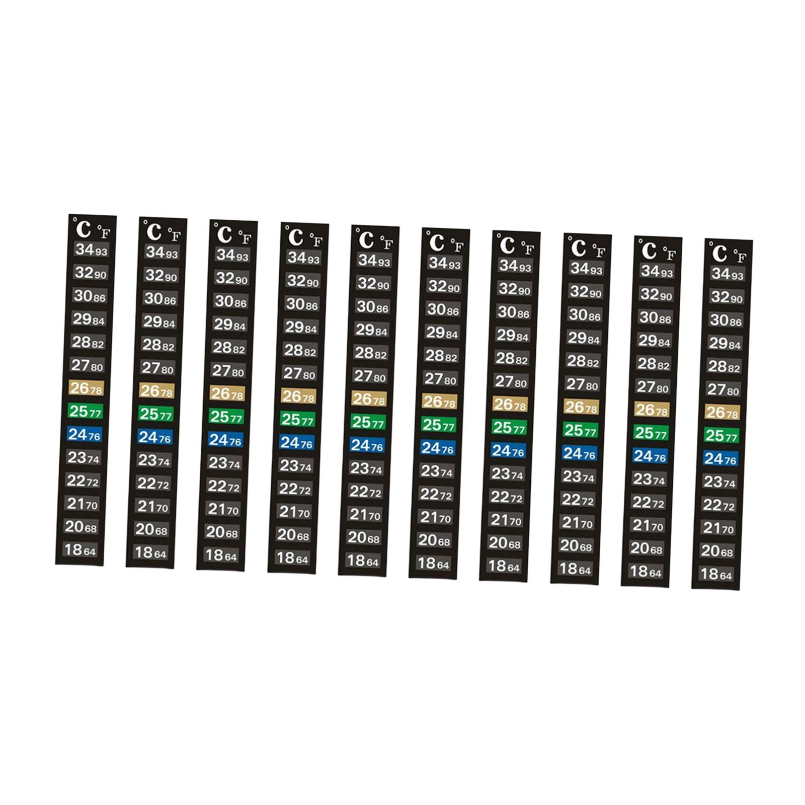 水族館の温度テストストリップ デジタルインジケーターステッカ - Temperature Strip Thermometer のレビューと価格