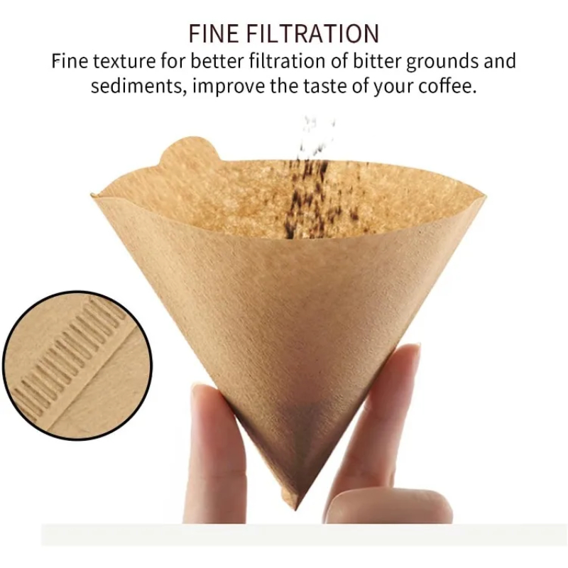 天然紙フィルター 無漂白 使い捨てコーヒーフィルター コーン - Coffee Equipment V60 のレビューと価格