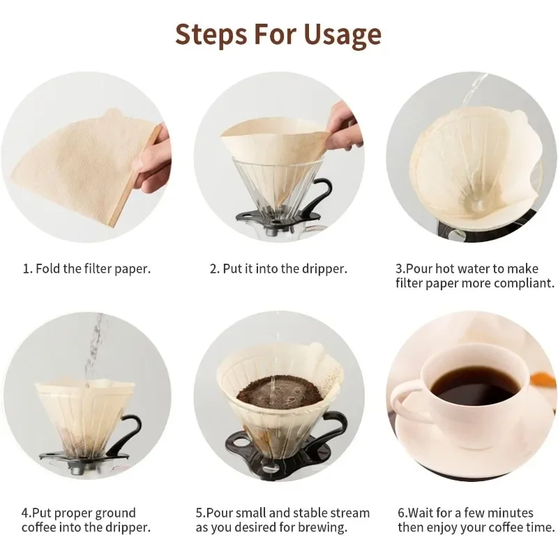 天然紙フィルター 無漂白 使い捨てコーヒーフィルター コーン - Coffee Equipment V60 のレビューと価格
